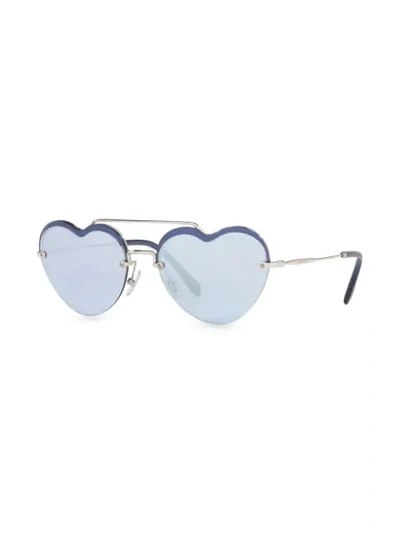 Shop Miu Miu Noir Sunglasses In Blue