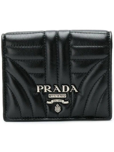 Shop Prada Diagramme French Wallet In F0002 Nero