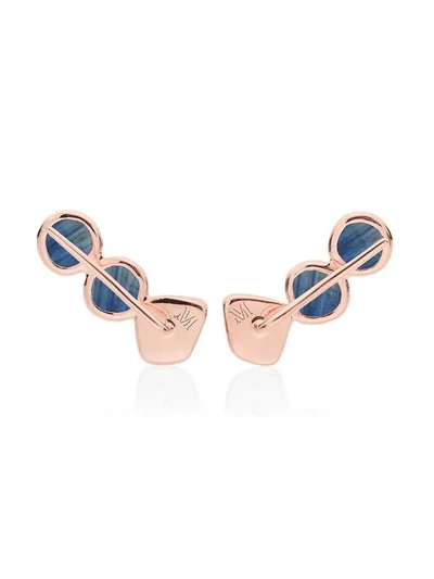 Shop Monica Vinader Siren Climber Kyanite Earrings In Blue