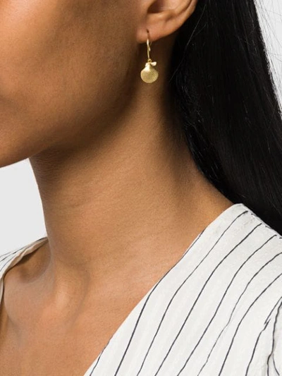 Shop Anni Lu 'shell' Hoop Earring - Gold