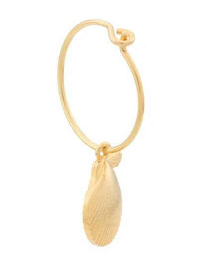 Shop Anni Lu 'shell' Hoop Earring - Gold