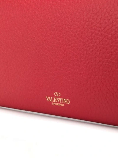 Shop Valentino Garavani Rockstud Wallet With Chain In Red