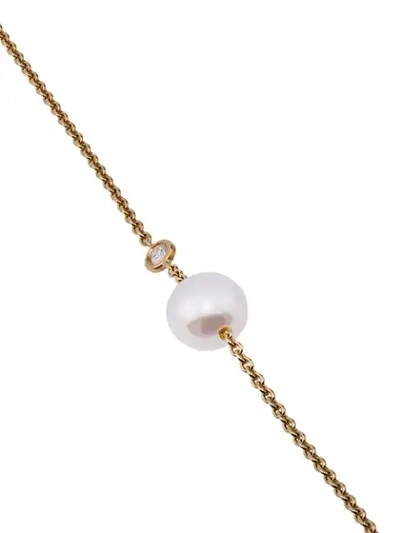 18kt yellow gold pearl and diamond bracelet