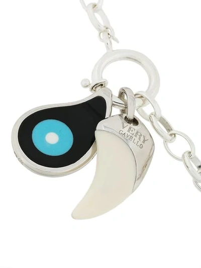 Shop Gemco Evil Eye And Tusk Charm Bracelet In Metallic