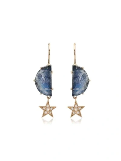 Shop Andrea Fohrman Crescent Diamond Earrings - Gold