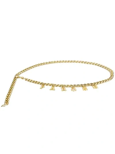 Shop P.a.r.o.s.h Logo Chain Necklace In Gold