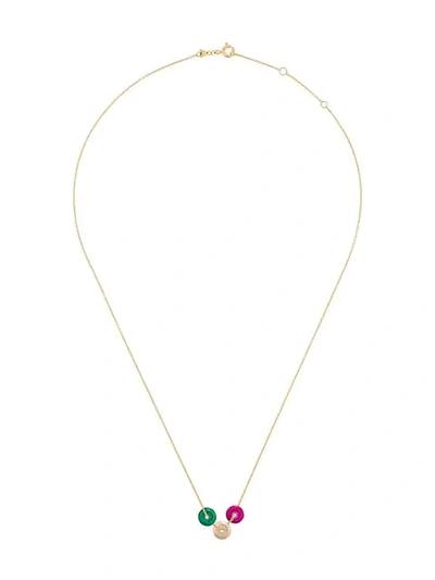 Shop Aliita Sequin Necklace In Yellow Gold