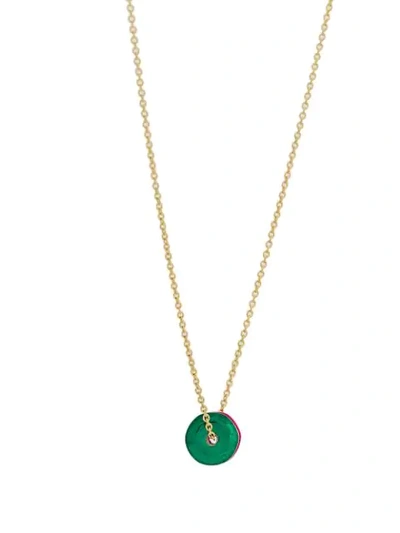 Shop Aliita Sequin Necklace In Yellow Gold