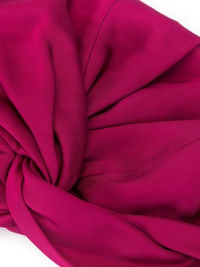 Shop Layeur Knot Detail Turban In Purple