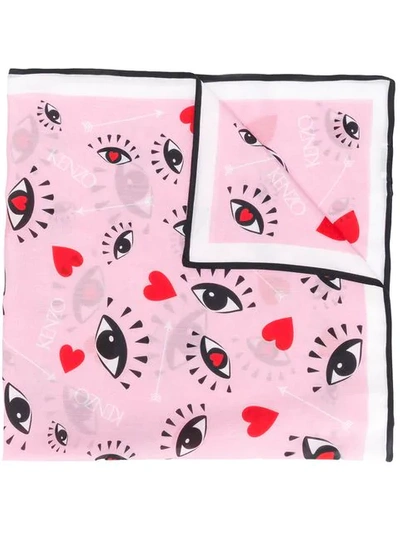 Shop Kenzo I Love  Capsule Scarf In Pink