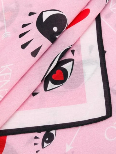 Shop Kenzo I Love  Capsule Scarf In Pink