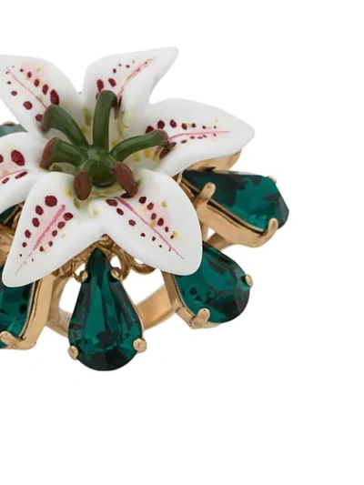 Shop Dolce & Gabbana Floral Ring In White