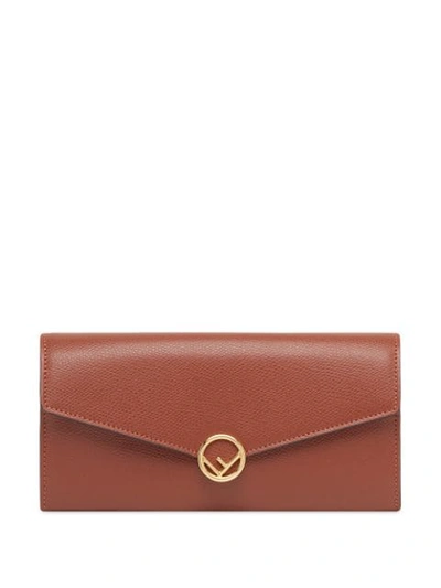 Shop Fendi F Is  Continental Wallet In Brown