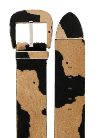 Shop Just Cavalli Cowhide Belt In Neutrals