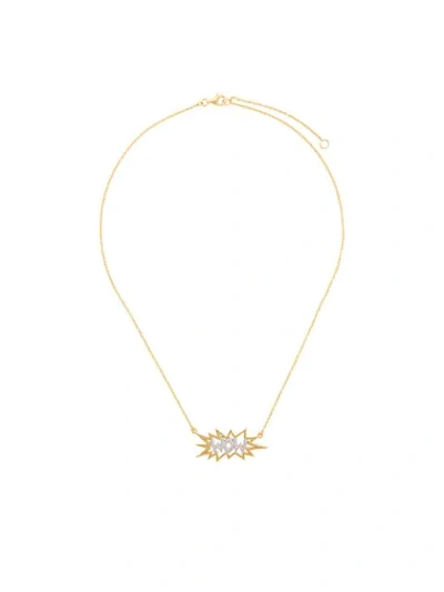 Shop True Rocks 'wow' Pendant Necklace In Gold
