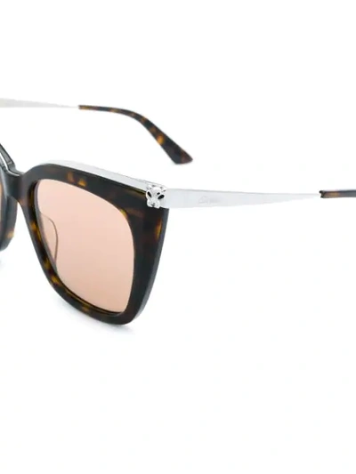 Shop Cartier Panthère De  Sunglasses In Brown