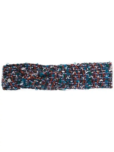 Shop Maison Michel Tweed Headband In Multicolour