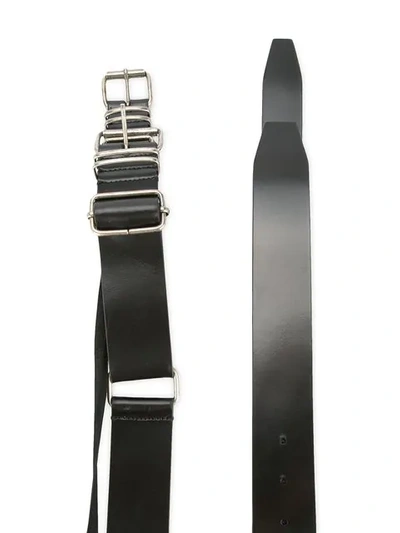 Shop Ann Demeulemeester Double Belt In Black