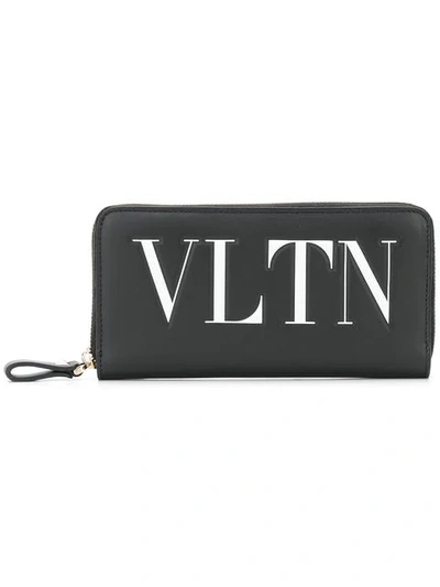 Shop Valentino Continental Vltn Wallet In Black