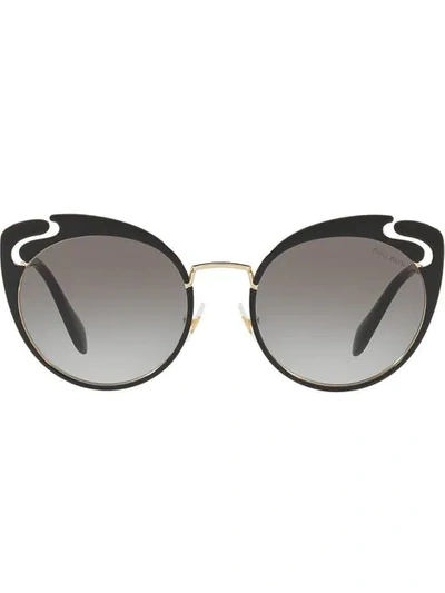 Shop Miu Miu Noir Sunglasses In Black
