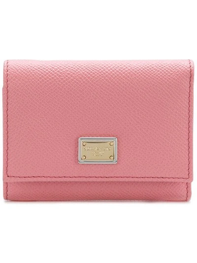 Shop Dolce & Gabbana Flap Wallet In Pink