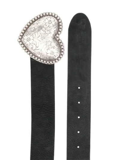 Shop B-low The Belt Heart Buckle Belt In Black