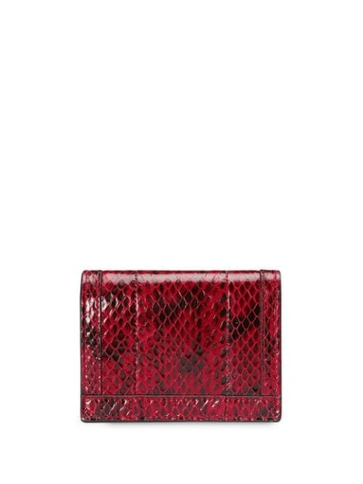 Shop Gucci 'ophidia' Kartenetui Mit Schlangen-effekt In Red