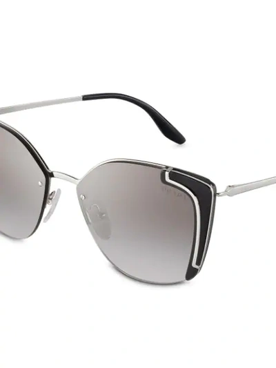 Shop Prada Ornate Sunglasses In Grey