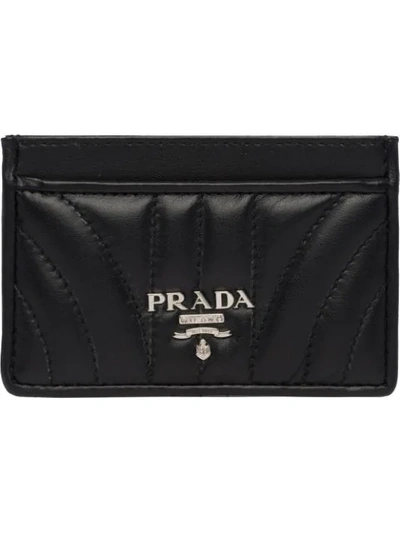 Shop Prada Gestepptes Kartenetui In Black
