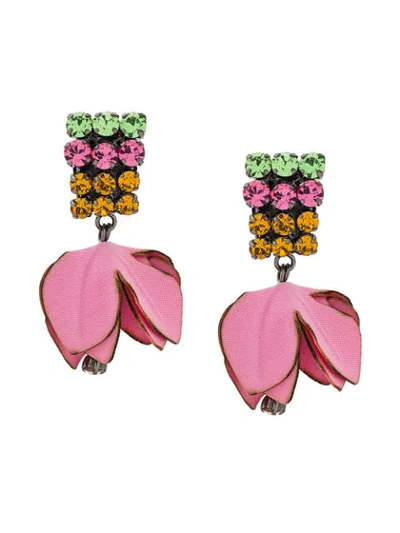 Shop Marni Flower Clip In Pink