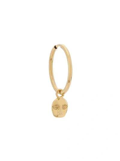 Shop Maria Black Man Ray Earring In Gold