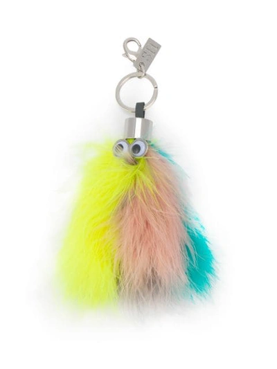 Shop Sophie Hulme 'willow' Feather Keyring - Multicolour