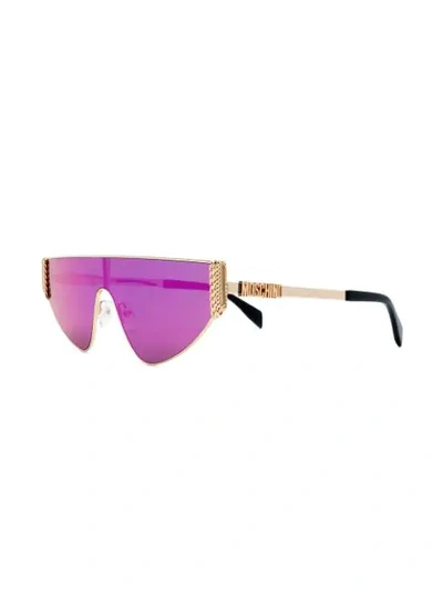 Shop Moschino Eyewear Mos022/s Sunglasses In Metallic