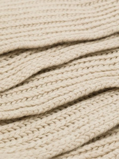 Shop Egrey Chunky Knit Long Scarf In Neutrals