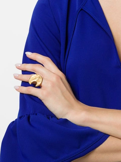 Shop Givenchy Astral Moon Ring In Metallic