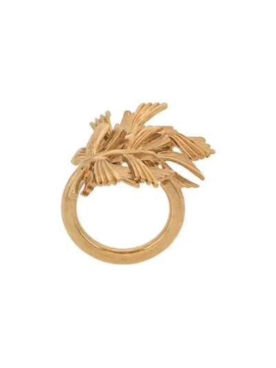 Shop Jil Sander Leaves Ring - Gold