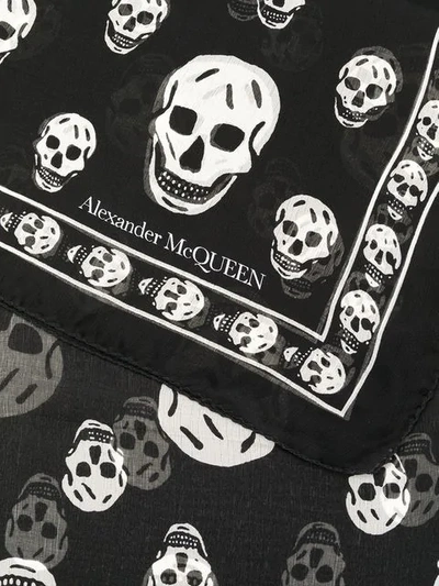 Shop Alexander Mcqueen Skull Scarf In Black