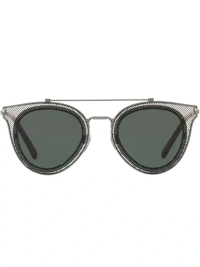 Shop Valentino Aviator Sunglasses In Metallic