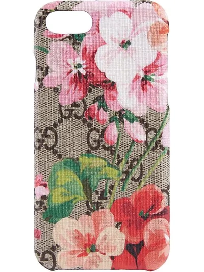 Shop Gucci Gg Blooms Iphone 8 Case In 8919 Beige