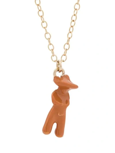 Shop Marni Toys Necklace In Orange