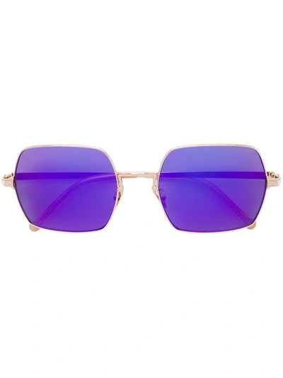 Shop Cutler And Gross Bohemian 70's Inspired Sunglasses In Gold