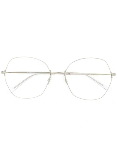 Shop Balenciaga Bb0014o Eyeglasses In White