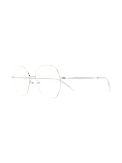 Shop Balenciaga Bb0014o Eyeglasses In White