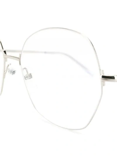 Shop Balenciaga Bb0014o Eyeglasses In White