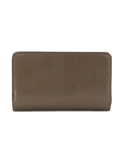 Shop Marc Jacobs The Snapshot Compact Wallet In 064 French Grey Multi