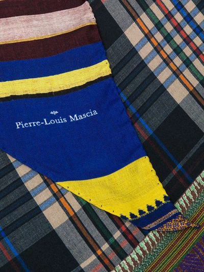 PIERRE-LOUIS MASCIA PRINT MIX SCARF - 蓝色