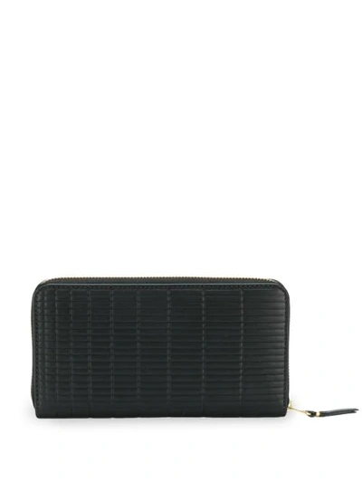 Shop Comme Des Garçons Portafoglio Zip Around Wallet In Black