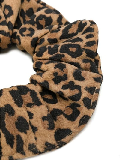 Shop Manokhi Animal Print Scrunchie In Neutrals