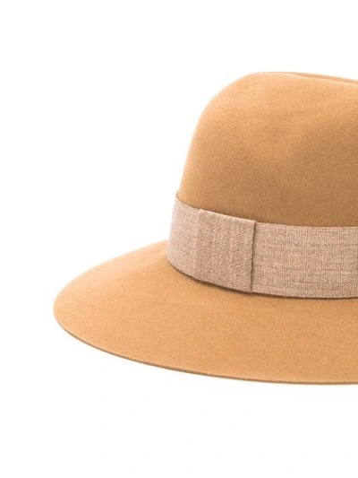 Shop Maison Michel Virginie Fedora Hat In Neutrals