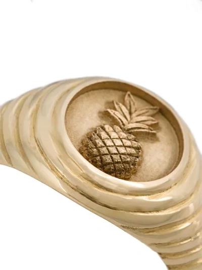 Shop Retrouvai Pineapple Signet Ring In Metallic